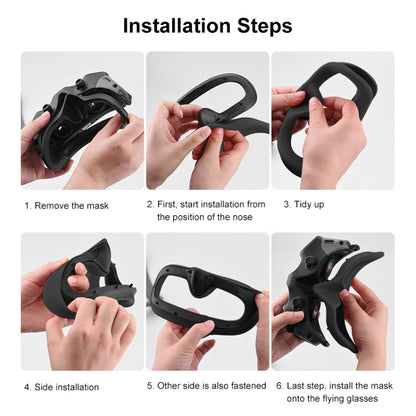 For DJI Avata Goggles 2 PULUZ Flying Eye Mask Silicone Protective Case(Black) by PULUZ