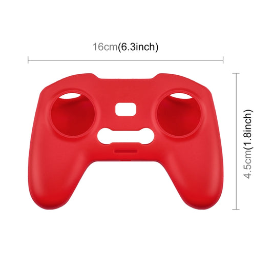 For DJI FPV Combo Remote Control PULUZ Silicone Protective Case with Neck Strap(Red) - Cases & Bags by PULUZ | Online Shopping UK | buy2fix