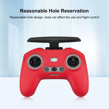 For DJI FPV Combo Remote Control PULUZ Silicone Protective Case with Neck Strap(Red) - Cases & Bags by PULUZ | Online Shopping UK | buy2fix
