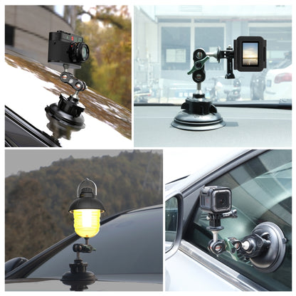 PULUZ Magic Arm Strong Suction Cup Aluminum Alloy Mount(Black) by PULUZ