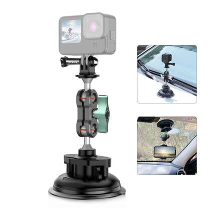 PULUZ Magic Arm Strong Suction Cup Aluminum Alloy Mount(Black) by PULUZ