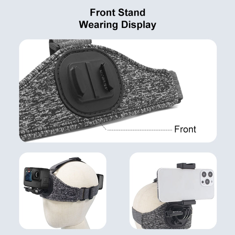 PULUZ Adjustable Head Strap Belt Mount with Phone Clamp & J Hook Mount & Long Screw by PULUZ