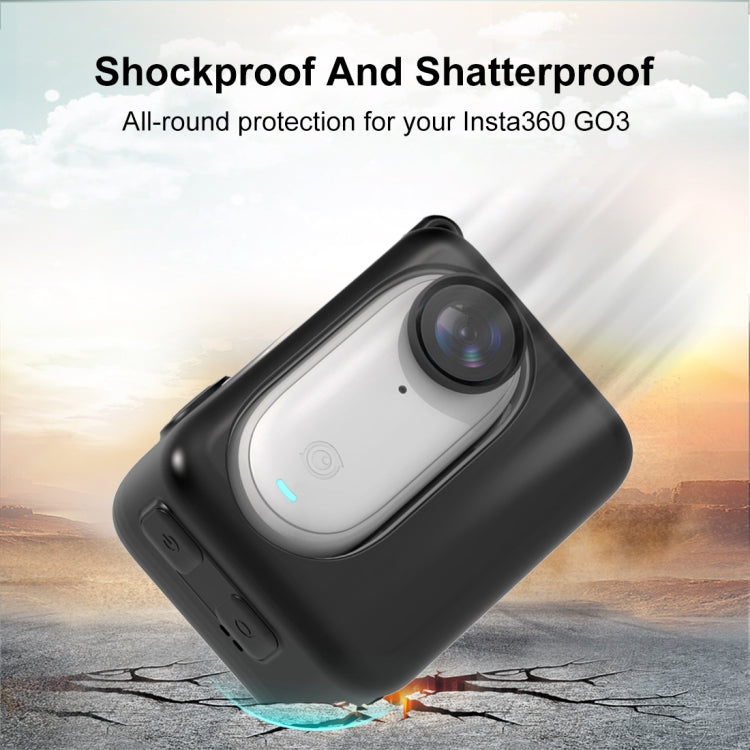 For Insta360 GO 3 / GO 3S PULUZ Camera Charging Case Silicone Case (Black) - Case & Bags by PULUZ | Online Shopping UK | buy2fix