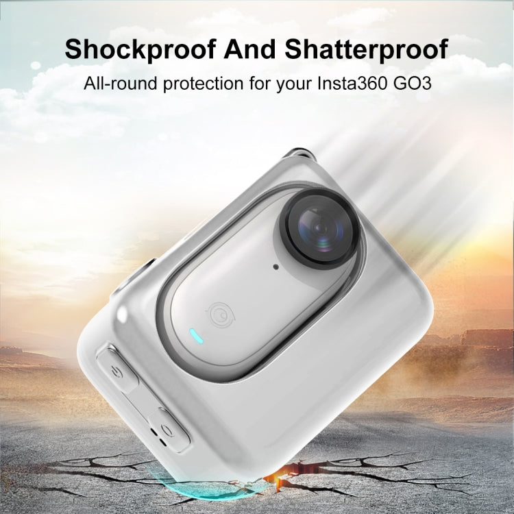 For Insta360 GO 3 / GO 3S PULUZ Camera Charging Case Silicone Case (White) - Case & Bags by PULUZ | Online Shopping UK | buy2fix