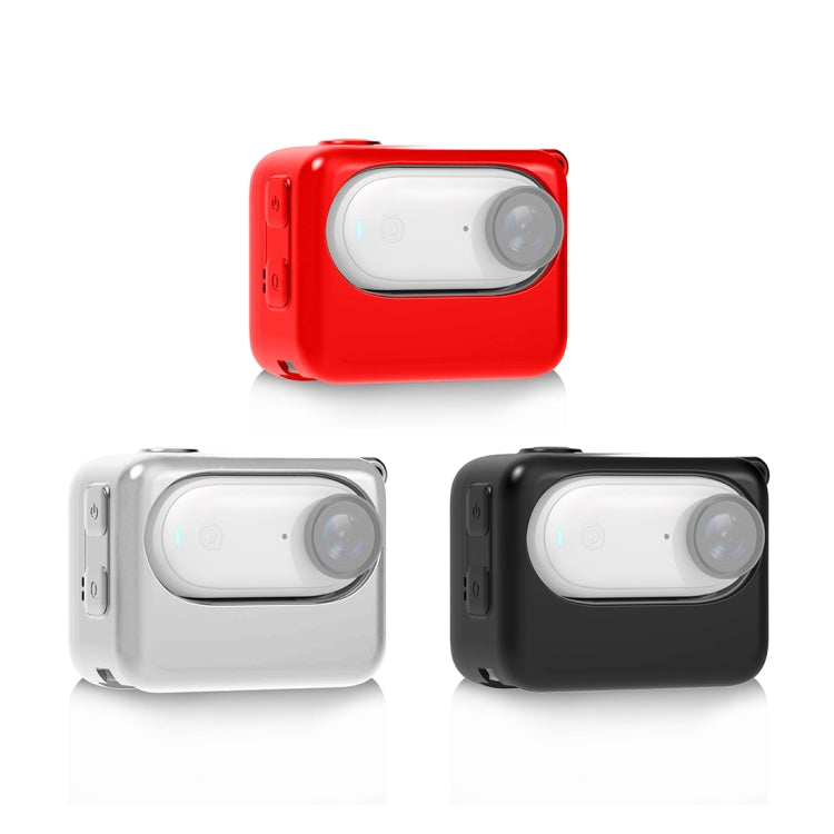 For Insta360 GO 3 / GO 3S PULUZ Camera Charging Case Silicone Case (White) - Case & Bags by PULUZ | Online Shopping UK | buy2fix