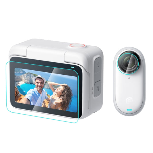 For Insta360 GO 3 / GO 3S PULUZ 2 in 1 Screen and Lens Tempered Glass Film (Transparent) - Protective Film & Stickers by PULUZ | Online Shopping UK | buy2fix