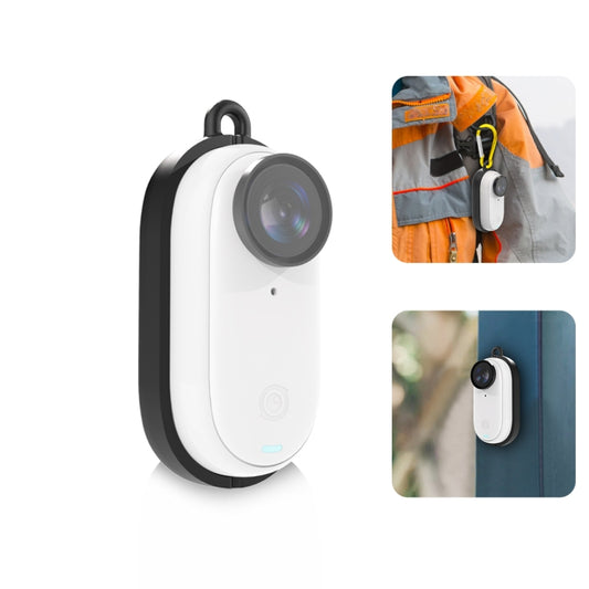 For Insta360 GO 3 / GO 3S PULUZ Body Magnetic Plastic Protective Frame Cage with Carabiner (Black) - Mount & Holder by PULUZ | Online Shopping UK | buy2fix