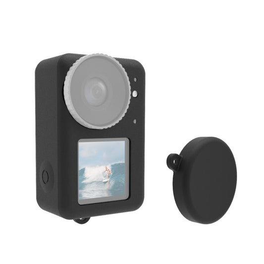 For DJI Osmo Action 5 Pro / 4 / 3 PULUZ Silicone Protective Case with Lens Cap (Black) - Case & Bags by PULUZ | Online Shopping UK | buy2fix