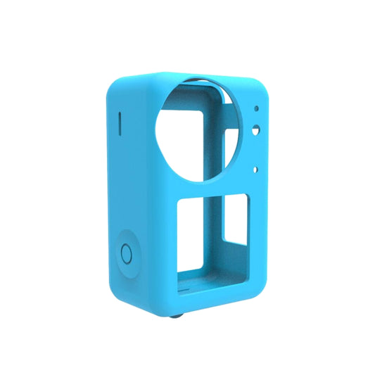 For DJI Osmo Action 5 Pro / 4 / 3  PULUZ Silicone Protective Case with Lens Cap (Blue) - Case & Bags by PULUZ | Online Shopping UK | buy2fix