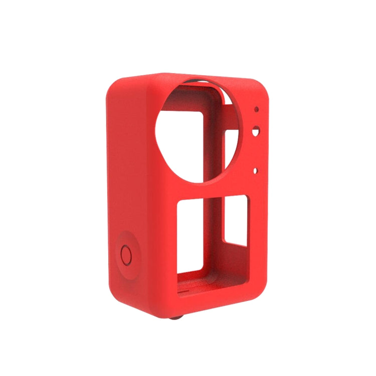 For DJI Osmo Action 5 Pro / 4 / 3  PULUZ Silicone Protective Case with Lens Cap (Red) - Case & Bags by PULUZ | Online Shopping UK | buy2fix