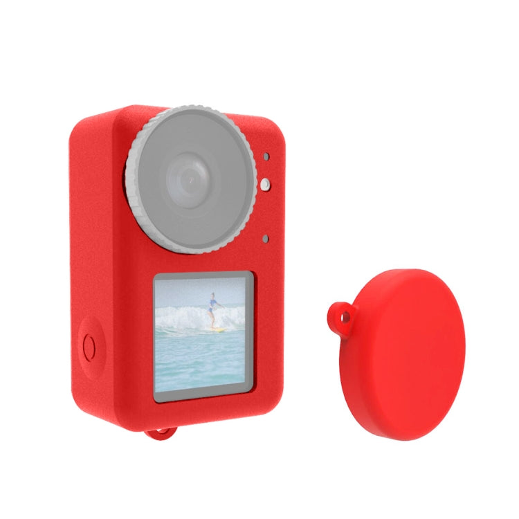 For DJI Osmo Action 5 Pro / 4 / 3  PULUZ Silicone Protective Case with Lens Cap (Red) - Case & Bags by PULUZ | Online Shopping UK | buy2fix