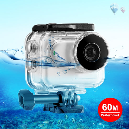 For Insta360 GO 3  / GO 3S PULUZ 60m Underwater Waterproof Housing Case with Base Adapter & Screw (Transparent)