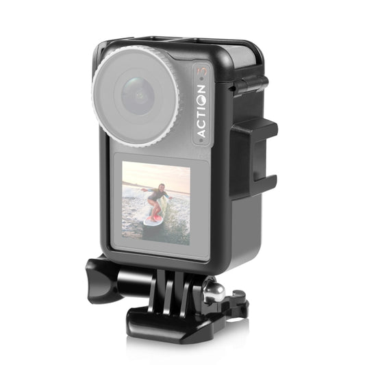 For DJI Osmo Action 5 Pro / 4 / 3 PULUZ Vertical Plastic Protective Frame Cage with Cold Shoes (Black) - Protection Frame by PULUZ | Online Shopping UK | buy2fix