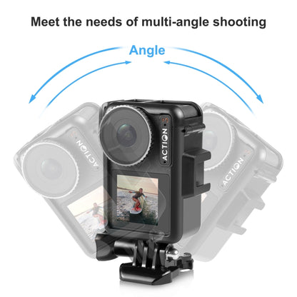 For DJI Osmo Action 5 Pro / 4 / 3 PULUZ Vertical Plastic Protective Frame Cage with Cold Shoes (Black) - Protection Frame by PULUZ | Online Shopping UK | buy2fix
