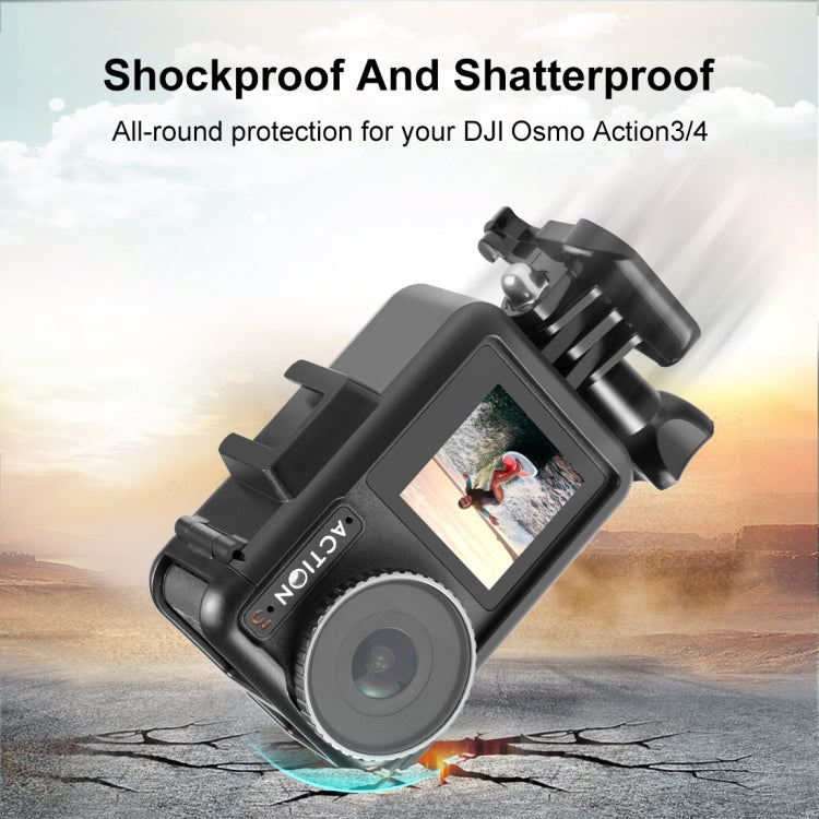 For DJI Osmo Action 5 Pro / 4 / 3 PULUZ Vertical Plastic Protective Frame Cage with Cold Shoes (Black) - Protection Frame by PULUZ | Online Shopping UK | buy2fix