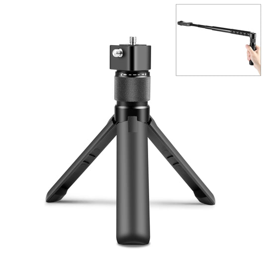 For Insta360 X3 / X4 / X5 / DJI Osmo 360 PULUZ Rotary Handle Desktop Tripod Stand (Black) - Self Monopod Grip by PULUZ | Online Shopping UK | buy2fix