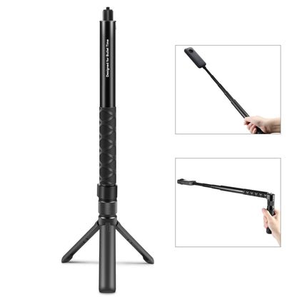 For Insta360 X3 / X4 / X5 / DJI Osmo 360 PULUZ Rotary Handle Desktop Tripod Stand 110cm Selfie Stick Monopod (Black) - Self Monopod Grip by PULUZ | Online Shopping UK | buy2fix