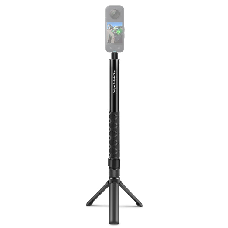 For Insta360 X3 / X4 / X5 / DJI Osmo 360 PULUZ Rotary Handle Desktop Tripod Stand 110cm Selfie Stick Monopod (Black) - Self Monopod Grip by PULUZ | Online Shopping UK | buy2fix