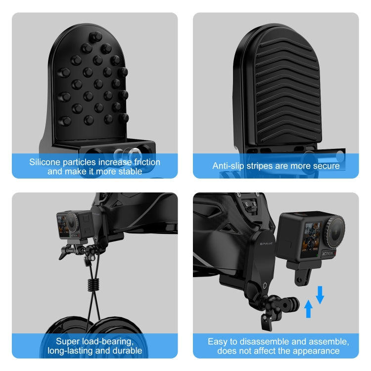 PULUZ Motorcycle Helmet Chin Clamp Mount for GoPro and Other Action Cameras (Black) by PULUZ