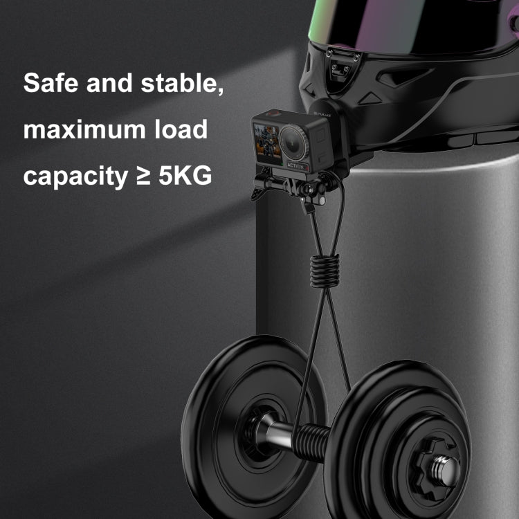 PULUZ Motorcycle Helmet Chin Clamp Mount for GoPro and Other Action Cameras (Black) by PULUZ