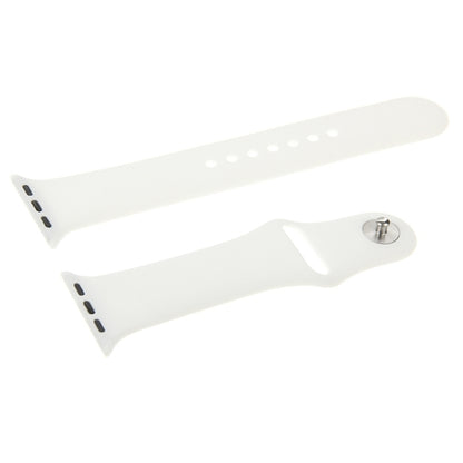 For Apple Watch Sport 42mm High-performance Longer Rubber Sport Watch Band with Pin-and-tuck Closure(White) by buy2fix