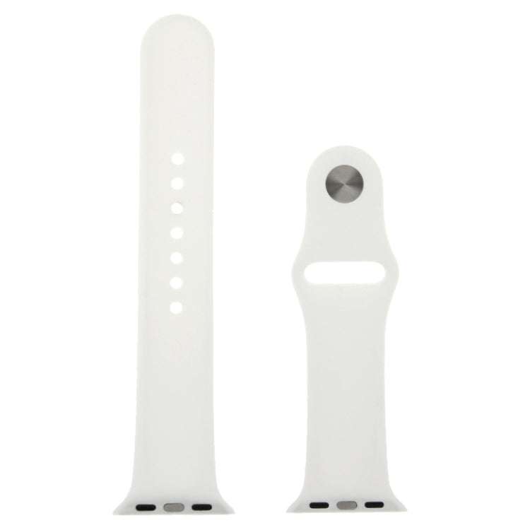 For Apple Watch Sport 42mm High-performance Longer Rubber Sport Watch Band with Pin-and-tuck Closure(White) by buy2fix