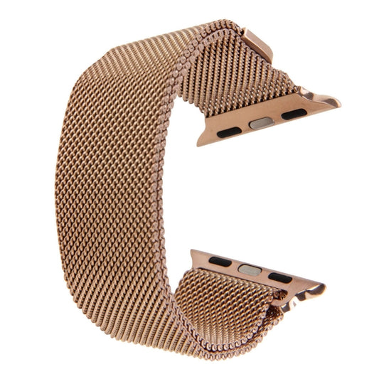 For Apple Watch 38mm Milanese Loop Magnetic Stainless Steel Watch Band(Rose Gold) by buy2fix