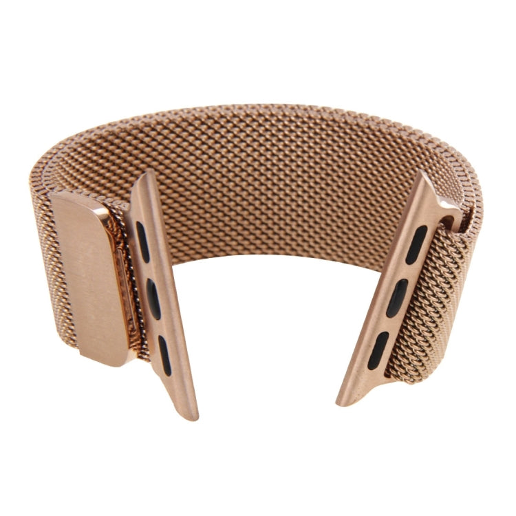 For Apple Watch 38mm Milanese Loop Magnetic Stainless Steel Watch Band(Rose Gold) by buy2fix