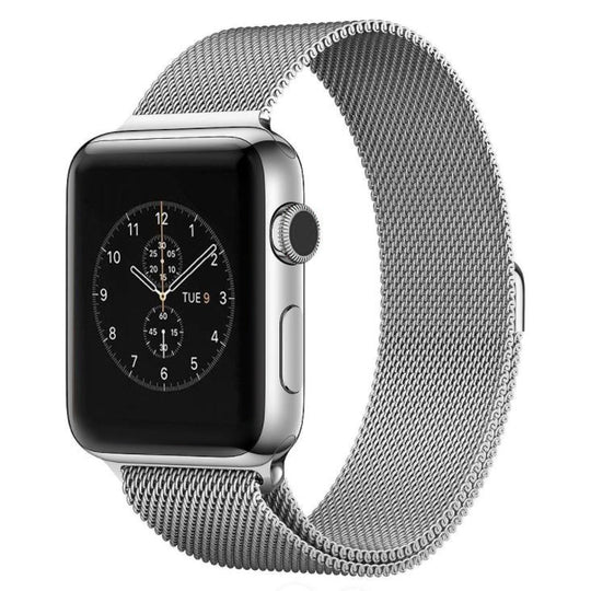 For Apple Watch 42mm / 41mm / 40mm / 38mm Milanese Loop Magnetic Stainless Steel Watchband(Silver)