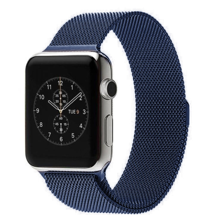 For Apple Watch 42mm Milanese Loop Magnetic Stainless Steel Watch Band(Blue) by buy2fix
