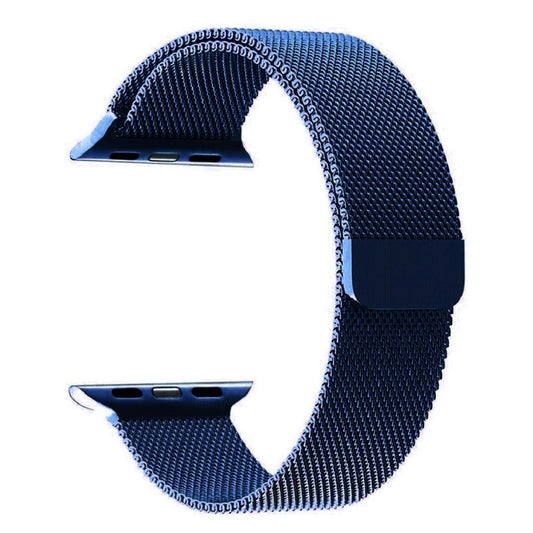 For Apple Watch 42mm Milanese Loop Magnetic Stainless Steel Watch Band(Blue) by buy2fix