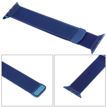 For Apple Watch 42mm Milanese Loop Magnetic Stainless Steel Watch Band(Blue) by buy2fix