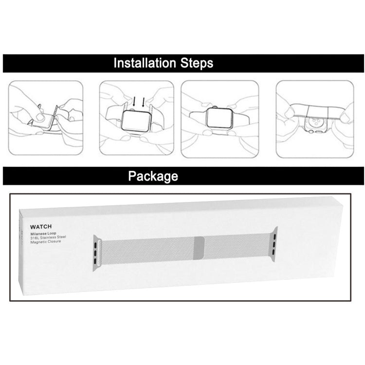 For Apple Watch 42mm Milanese Loop Magnetic Stainless Steel Watch Band(Blue) by buy2fix