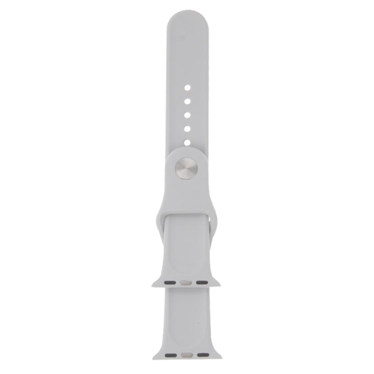 For Apple Watch Ultra 49mm & Watch Ultra 2 49mm / Series 9&8&7 45mm / SE 3&SE 2&6&SE&5&4 44mm / 3&2&1 42mm 3 in 1 Rubber Watch Band with Pin Buckle(Silver) by buy2fix