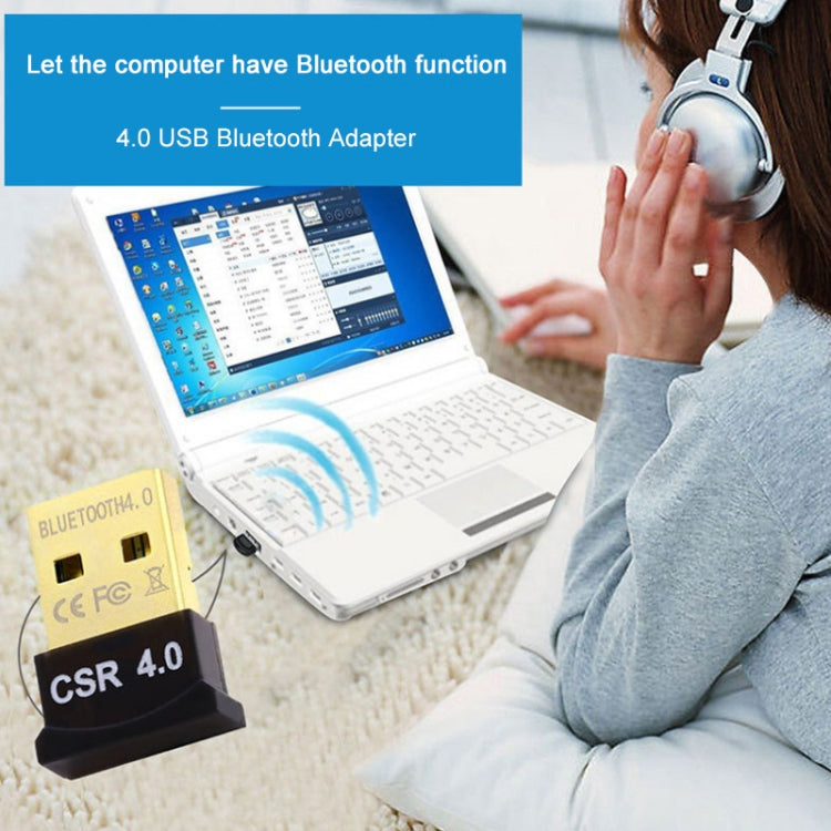 Micro Bluetooth 4.0 + EDR USB Adapter(V4.0), Transmission Distance: 30m(Black) by buy2fix