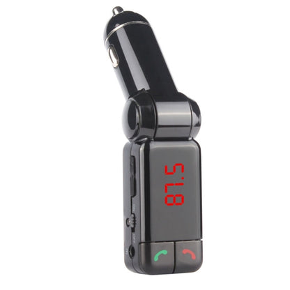 BC-06 Bluetooth Car Kit FM Transmitter Car MP3 Player with LED Display 2 USB Charger & Handsfree Function(Black) - Bluetooth Car Kits by buy2fix | Online Shopping UK | buy2fix