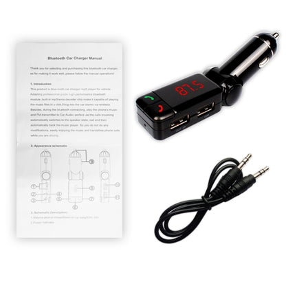 BC-06 Bluetooth Car Kit FM Transmitter Car MP3 Player with LED Display 2 USB Charger & Handsfree Function(Black) - Bluetooth Car Kits by buy2fix | Online Shopping UK | buy2fix