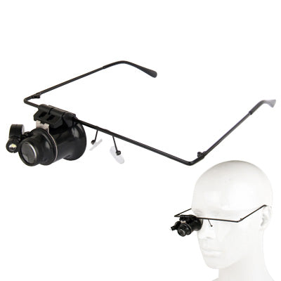 20X Glasses Type Watch Repair Magnifier With LED Light - Glasses Style by buy2fix | Online Shopping UK | buy2fix