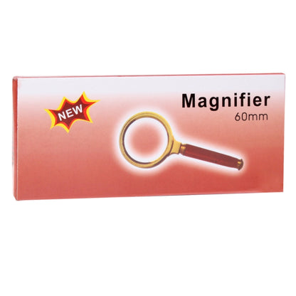 60mm Handheld Magnifier with Wooden Handle - Hand Held Style by buy2fix | Online Shopping UK | buy2fix