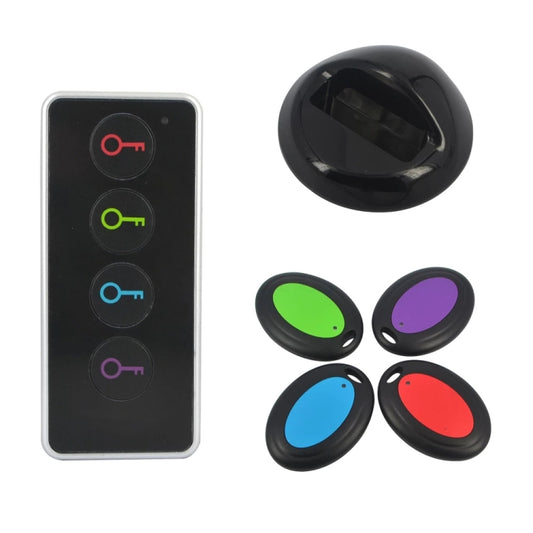 Smart Remote Wireless Key Finder with LED Flashlight, 1 RF Transmitter and 4 Receivers - Anti-lost Alarm by buy2fix | Online Shopping UK | buy2fix
