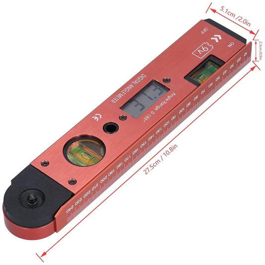 Digital LCD Display Angle Meter with Spirit Level - Laser Rangefinder by buy2fix | Online Shopping UK | buy2fix