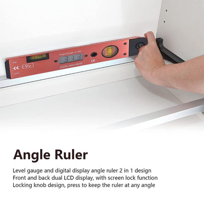Digital LCD Display Angle Meter with Spirit Level - Laser Rangefinder by buy2fix | Online Shopping UK | buy2fix