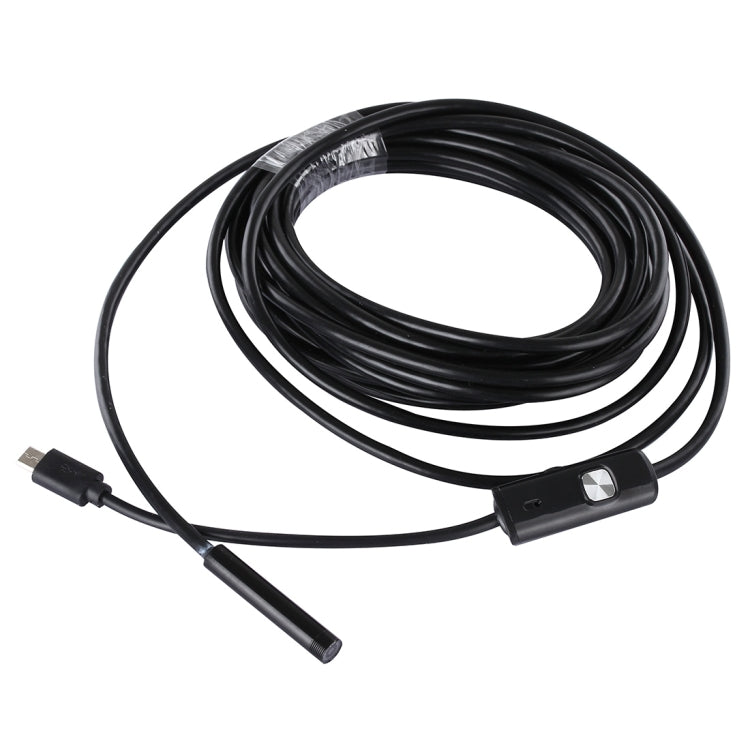 Micro USB Endoscope Snake Tube Inspection Camera with 6 LED for OTG Android Phone, Lens Diameter: 7mm, Length: 5m Hard Cable -  by buy2fix | Online Shopping UK | buy2fix