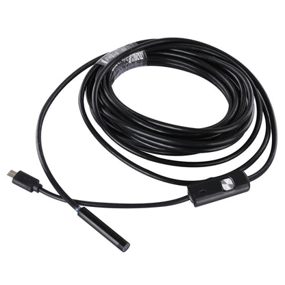 Micro USB Endoscope Snake Tube Inspection Camera with 6 LED for OTG Android Phone, Lens Diameter: 7mm, Length: 5m Hard Cable -  by buy2fix | Online Shopping UK | buy2fix