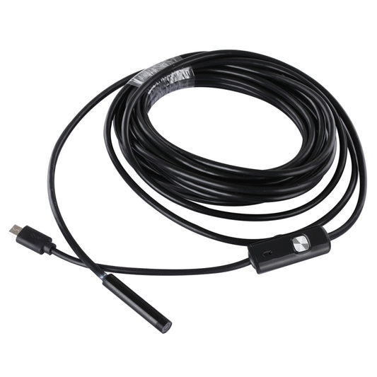 Micro USB Endoscope Snake Tube Inspection Camera with 6 LED for OTG Android Phone, Lens Diameter: 7mm, Length: 5m Hard Cable -  by buy2fix | Online Shopping UK | buy2fix