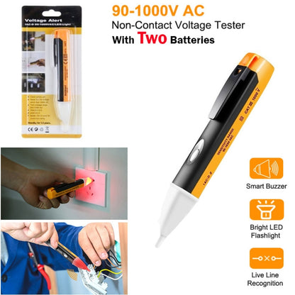 Pen Non-contact AC Voltage Alert Detector 90V-1000V (Yellow) - Voltage Detector by buy2fix | Online Shopping UK | buy2fix