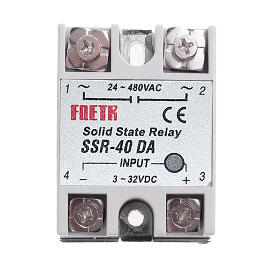 SSR-40DA AC 24-480V Solid State Relay for PID Temperature Controller, Input: DC 3-32V - Relays by buy2fix | Online Shopping UK | buy2fix