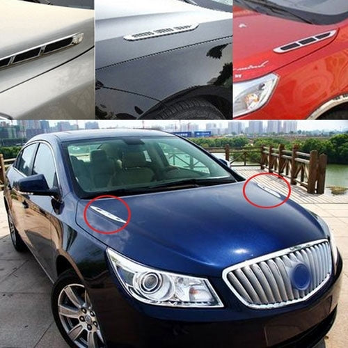 2 PCS Bonnet Air Flow Vent Fender Sticker for Car Decoration, Size: 36.5cm x 3.5cm x 1cm by buy2fix