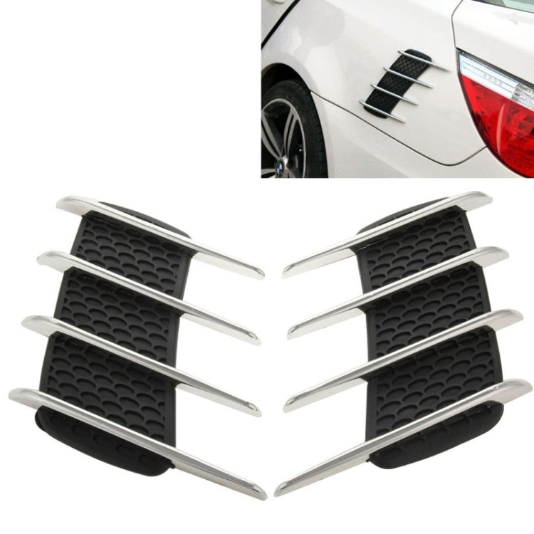 2 PCS Hood Side Shark Gill Simulation Air Flow Vent Fender Sticker for Car Decoration, Size: 22cm x 20cm x 2cm by buy2fix