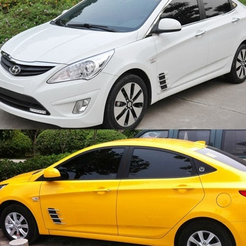 2 PCS Hood Side Shark Gill Simulation Air Flow Vent Fender Sticker for Car Decoration, Size: 22cm x 20cm x 2cm by buy2fix